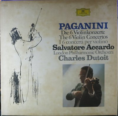黑膠 Accardo 阿卡多 Paganini 帕格尼尼 小提琴協奏曲集 5LPs 德DG
