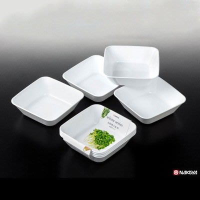 日本原裝進口簡約白色廚房料理收納托盤4件套裝 塑料盤