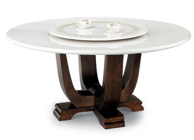 【DH】商品貨號A546-1商品名稱《自由》象牙白5尺石面圓餐桌(圖一)備有粉彩玉石面餐桌可選。主要地區免運費