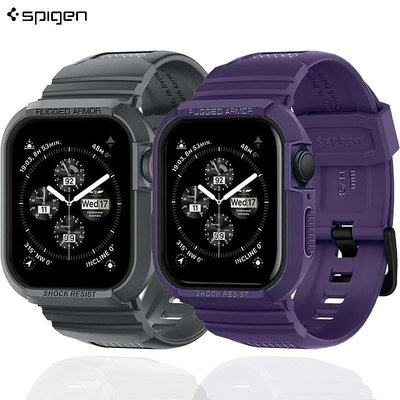 原裝 Spigen 堅固錶帶帶錶殼集成兼容 Apple Watch Ultra 9 8 7 6 5 4 SE iWatc【滿299出貨~】