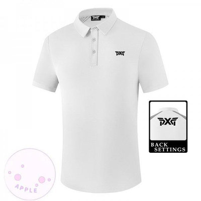 【精選好物】PG高爾夫服裝短袖T恤男士夏季 Golf運動拼接Polo衫舒適速乾球衣#PG--Apple運動