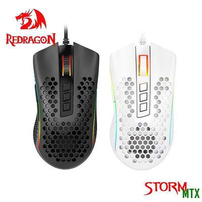MTX旗艦店Redragon（紅龍）M808 電競滑鼠 USB有線滑鼠 RGB滑鼠 遊戲鼠標 12400 DPI可編程人體工學