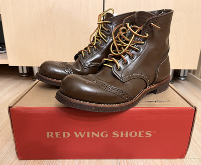 Red Wing 8127 二手9成新 褐色 雕花 手工靴 US7.5 似 8111 美國製
