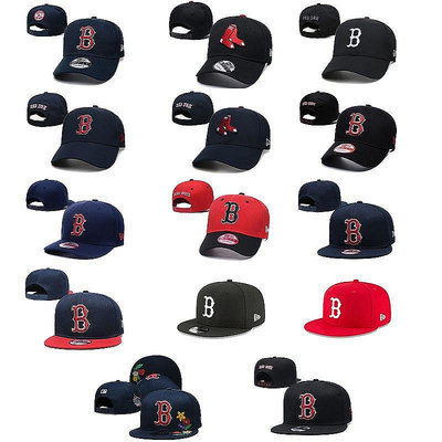 MLB 波士頓紅襪 棒球帽 男女通用 可 平沿帽 彎簷帽 嘻哈帽 運動帽 時尚帽-真男人專賣店