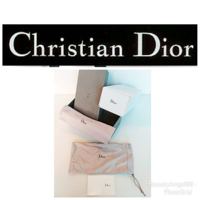 真品 全新 Christian Dior太陽眼鏡盒 菱格紋 CD墨鏡盒 收納盒 飾品盒 原廠盒M$88 一元起標 硬盒