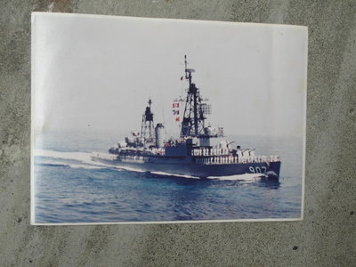 早期----海軍907軍艦----老照片--21x16公分---陽字號
