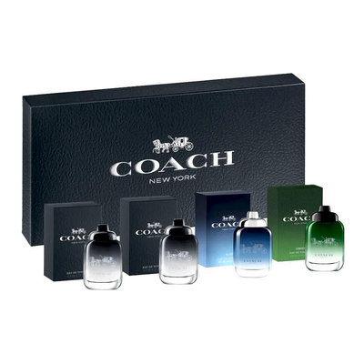 COACH 男性迷你香氛組禮盒49815（淡香水4.5ml*4）平輸，市價2400元，下單前請先詢問貨量