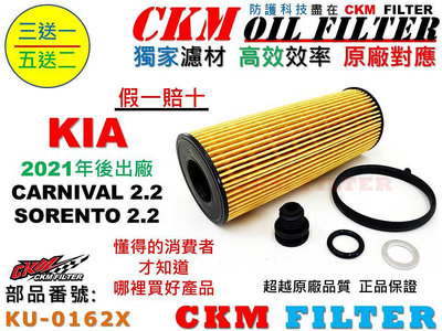 【CKM】起亞 KIA CARNIVAL KA4 SORENTO 2.2 超越 原廠 正廠 機油濾芯 機油芯 機油蕊
