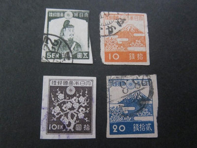 【雲品9】日本Japan 1945 Sc 355-56,360-61 FU 庫號#B501 17204