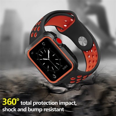 Apple Watch 保護殼 40 44mm保護殼適用於apple watch1代2代3代智慧手錶矽膠軟套運動保護殼防摔38mm 42mm 保護殼