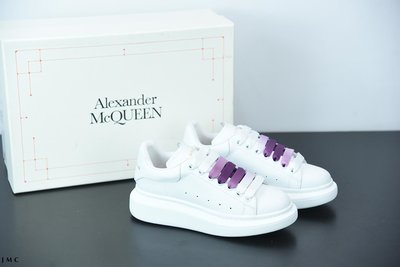 ALEXANDER MCQUEEN 熱感 漸變紫 小白鞋 553770 休閒運動鞋 女鞋