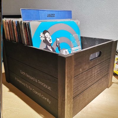【熱賣精選】黑膠唱片收納盒木箱收集架老唱片收納架12寸7寸黑膠唱片架