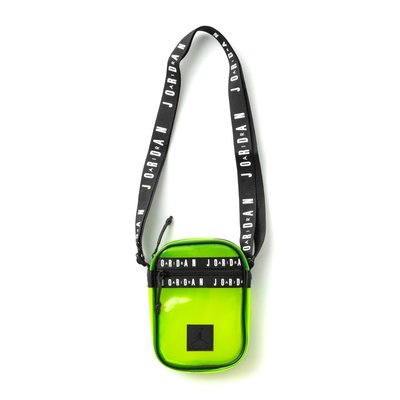 【AYW】NIKE AIR JORDAN JELLY LOGO BAG 串標 半透明 綠色 側背包 小包 肩背包 隨身包
