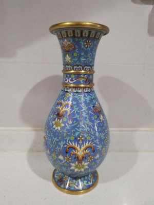 日本回流景泰藍花瓶 景泰藍大師張同祿十大經典之一鋼花瓶，