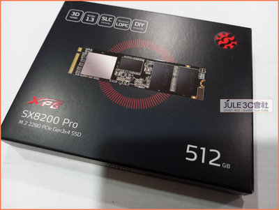 JULE 3C會社-威剛ADATA XPG SX8200 Pro 512G M.2 2280 PCIe SSD固態硬碟