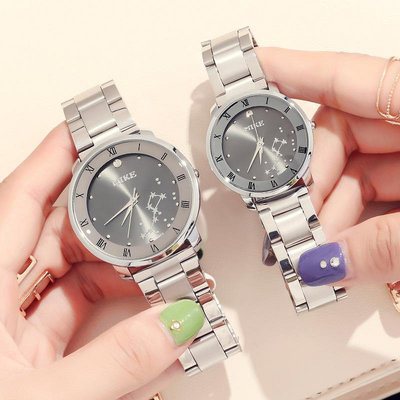 熱銷 刻字七夕情侶手錶腕錶mike/米可男女學生手錶腕錶鋼帶防水愛情侶對錶874 WG047