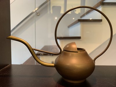 日本早期工藝細口銅壺花器/水柱 271g