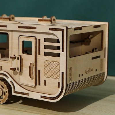 立體拼圖新品 3D立體拼圖 益智拼裝玩具DIY創意拖掛房車拼圖