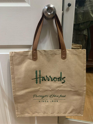 英國 Harrods 哈洛德百貨公司 印度製 環保 購物袋