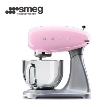 義大利【SMEG】10段多功能復古美學攪拌機-粉紅色