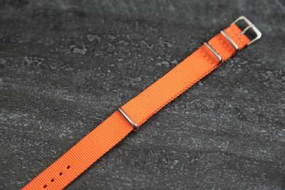 18mm 橘色 Nylon Watch Strap 尼龍NATO zulu G10四環軍用錶帶james bond