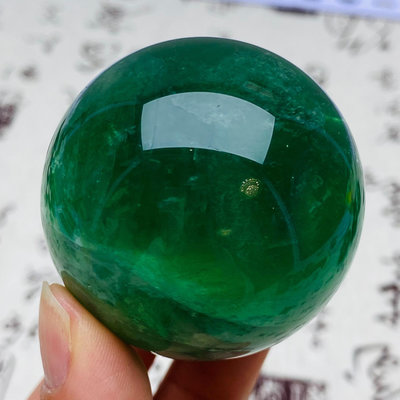 B518天然綠螢石水晶球擺件綠色水晶原石打磨屬木客廳辦公家居 水晶 擺件 原石【天下奇物】64