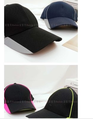 反光條透氣高爾夫球帽 棒球帽 四色-臺灣製造
