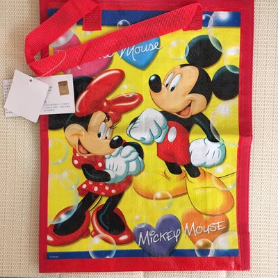 現貨 DISNEY迪士尼 米奇Mickey&米妮Minnie環保購物袋 編織袋 手提袋 袋子 環保袋