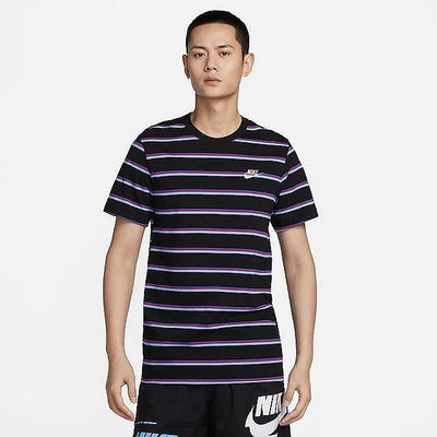 NIKE AS M NSW TEE CLUB STRIPE 男短袖上衣 DZ2986010