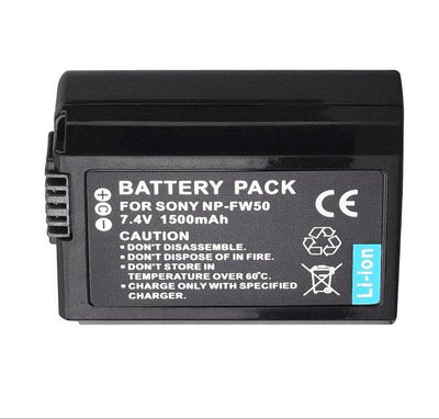 點點專營 索尼電池 NP-FW50鋰電池適用索尼電池微單適配SONY NEX-5N微單相機電池 1500mAh