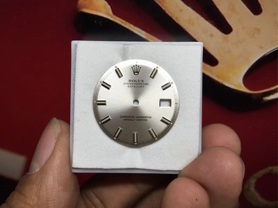 ROLEX 1601 原裝銀面寬版釘面盤 date just 全鋼錶款適用( T SWISS T 原裝老面 )
