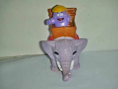 aaS1皮(企業寶寶玩偶娃娃)少見1996年麥當勞發行麥當勞叢林探險隊-奶昔大哥騎大象距今已有20年歷史值得收藏