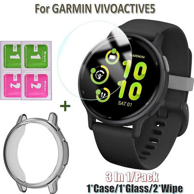 屏幕保護膜 + GARMIN 智能手鍊框架 GARMIN VIVOACTIVE5 手錶擋板更換外殼 Vivoactive