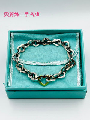 Tiffany & Co. 愛心手鍊 925純銀 (中間為黃K金)