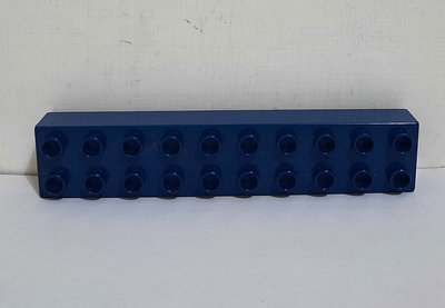 LEGO 樂高 DUPLO 得寶 積木 2x10 厚 深藍色