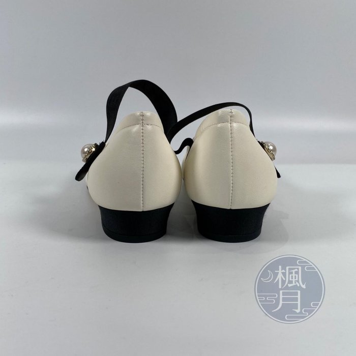 BRAND楓月 CHANEL 香奈兒 珍珠黑白娃娃鞋 #36 精品鞋款 精品女鞋 時尚穿搭 經典 跟鞋