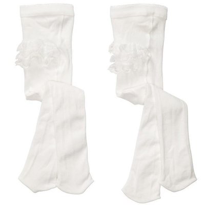 [[W&R]] ((0-24m)) Carter's 二件組ruffle白色內搭褲襪 9-18m 2件組 現貨