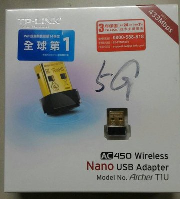 @淡水無國界@ TP-LINK T1U USB網卡 網卡 5G 433M 超微型USB 電腦網卡 筆電網卡 AC450