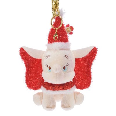 日本代購 迪士尼 吊飾鑰匙圈 聖誕節 兩用娃娃-小飛象/高菲 絕版 現貨在台