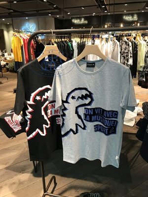 新款 閃電大恐龍agnes b.純棉 短袖 T恤 男裝-阿拉朵朵