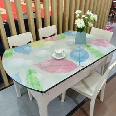 新品 軟玻璃PVC橢圓形餐桌墊防水防油防燙免洗桌布伸縮折疊餐桌透明墊 促銷