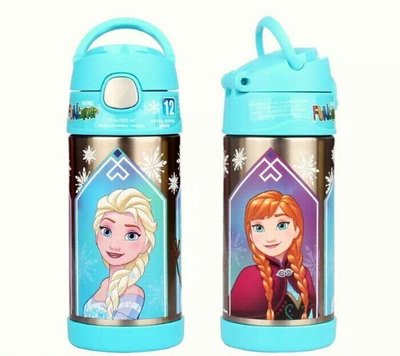 【貝貝媽咪美國團購村】美國2016最新款有提把膳魔師 THERMOS軟吸管式保溫瓶—冰雪奇緣(Frozen)