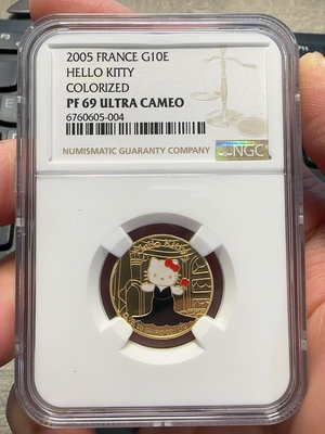 法國2005年hello kitty金幣69分 8.45克錢幣 收藏幣 紀念幣-23174【國際藏館】