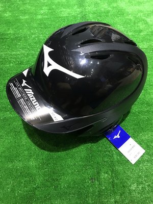 棒球世界全新Mizuno美津濃 硬式棒壘球用打擊頭盔特價黑色380434