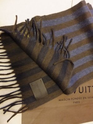 LV 條紋 cashmere 圍巾