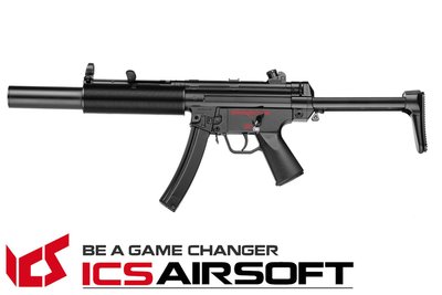 【翔準軍品AOG】ICS CES SD6(黑)伸縮托 MP5 衝鋒槍 電動槍 全金屬 生存遊戲 ICS-02