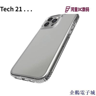 HT適用於 IPhone 14 13 12 PRO MAX PLUS 防摔保護透明手機硬殼的 Tech21 Evo 透448【河童3C】