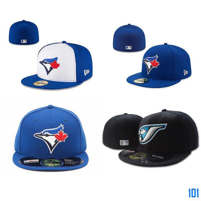 101潮流MLB Toronto Blue Jays 多倫多藍鳥 棒球帽 男女通用 平沿帽 嘻哈帽 運動帽 時尚 全封閉帽子 尺寸