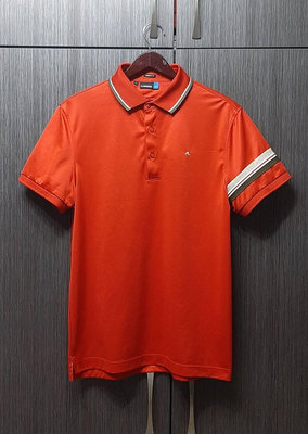 專櫃正品J.LINDEBERG Golf高爾夫排汗彈性合身短袖Polo衫L
