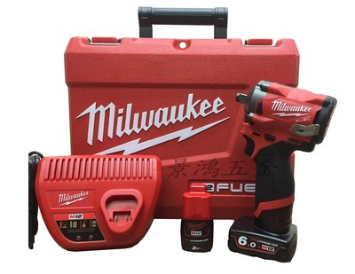 景鴻五金 公司貨 Milwaukee 米沃奇 M12FIWF12-632C 無刷12V充電式衝擊板手 套筒板手 含稅價